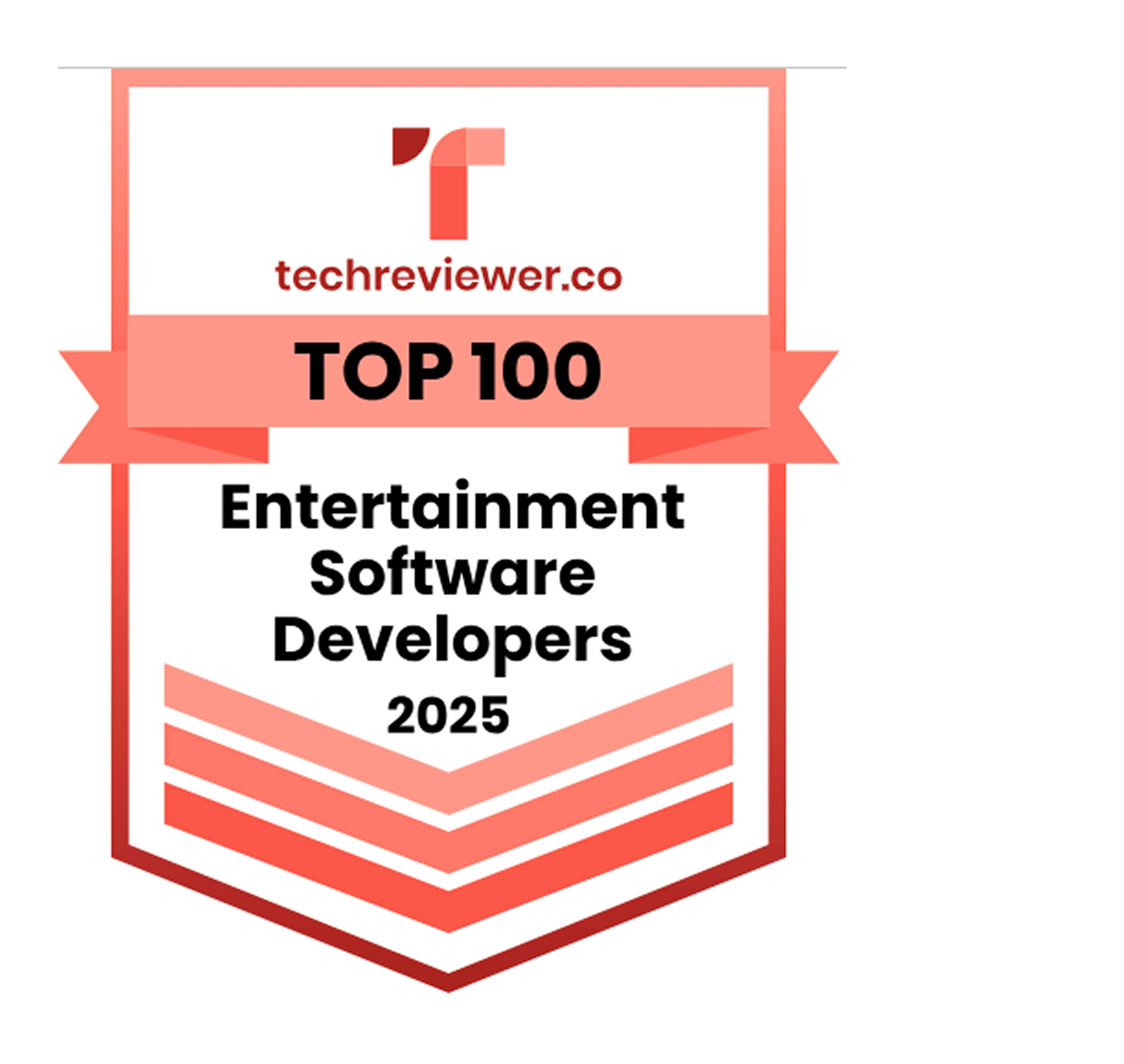 TechReviewer award badge for Top Media and Entertainment Software Development Companies